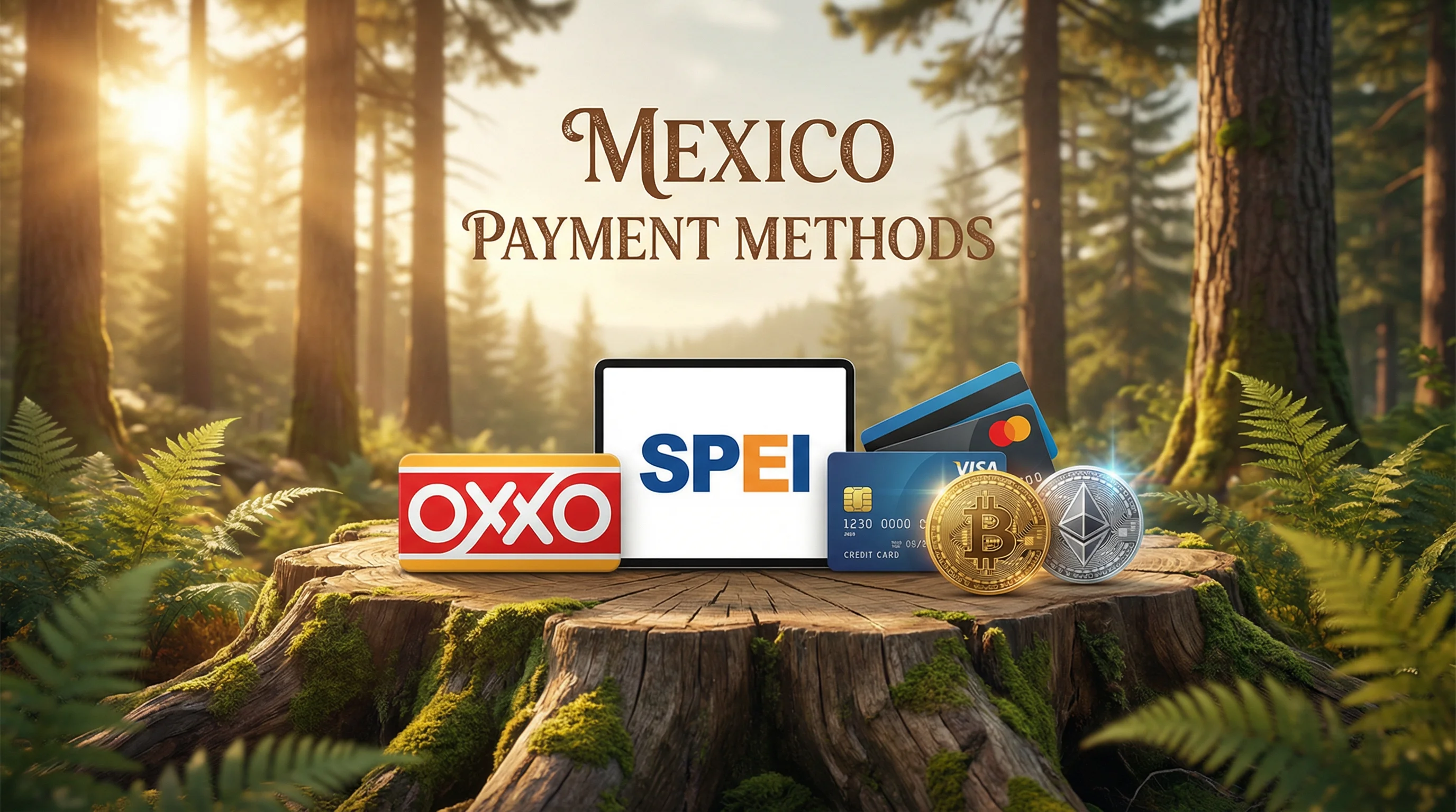 Métodos de pago OXXO SPEI tarjetas criptomonedas México